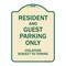 Signmission Designer Series-Resident And Guest Parking Only Violators Subject To Towing, 24" x 18", TG-1824-9898 A-DES-TG-1824-9898 - alternate 1